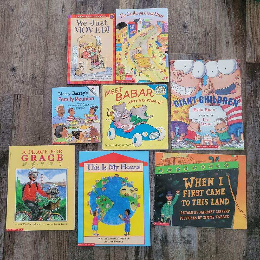 Bundle of 8 Books (Pbk) Children's Books Family, Home, Travel Themes